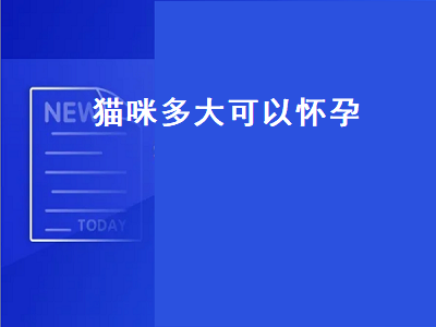 猫咪多大可以怀孕（猫咪多大可以怀孕生宝宝）