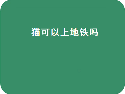 猫可以上地铁吗（猫可以上地铁吗 背着书包）