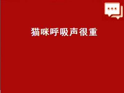 猫咪呼吸声很重（猫咪呼吸声很重像鼻塞）