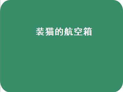 装猫的航空箱（装猫的航空箱图片）