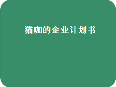 猫咖的企业计划书（猫咖的企业计划书的项目名称）