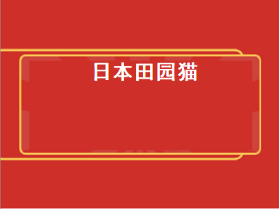 日本田园猫（日本田园猫图片）