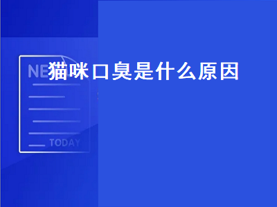 猫咪口臭是什么原因（猫咪口臭是什么原因导致的）