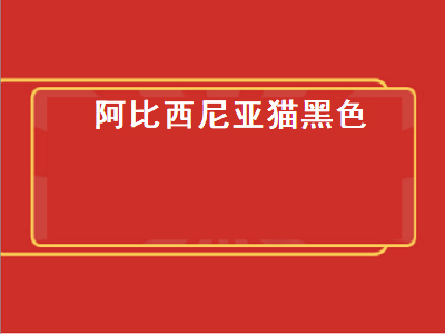 阿比西尼亚猫黑色（阿比西尼亚猫黑色尾巴）